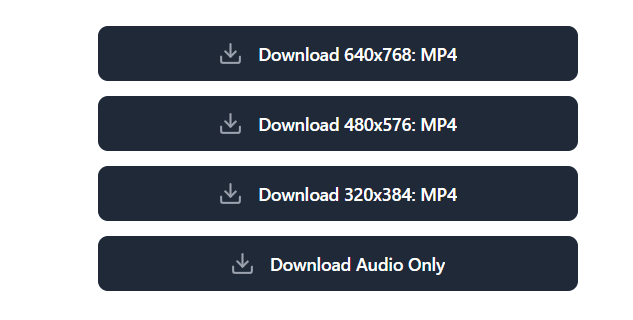 Choosing a video quality to download